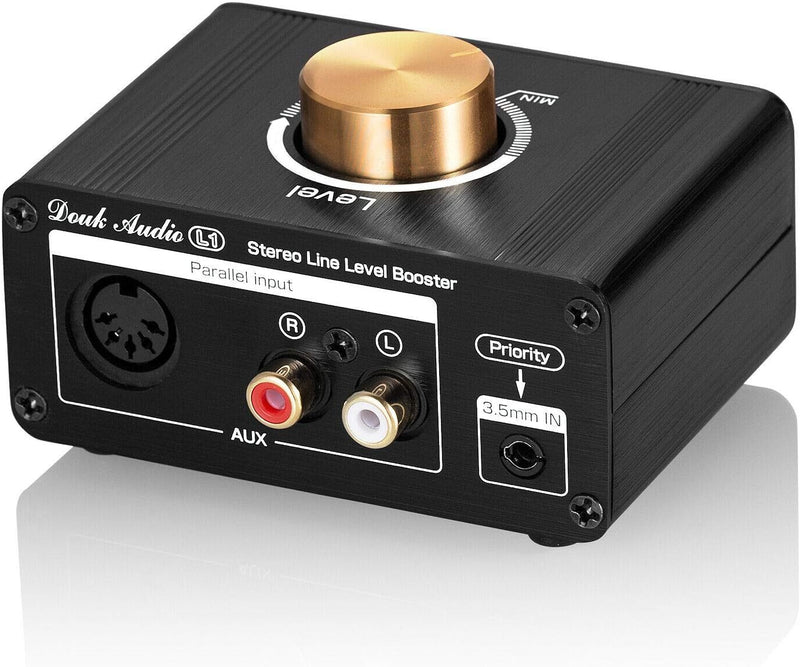 Mini Stereo Line Level Booster Verstärker Audio Preamp für MP3, iPod, iPad, iPhone, 20dB Gain + Laut