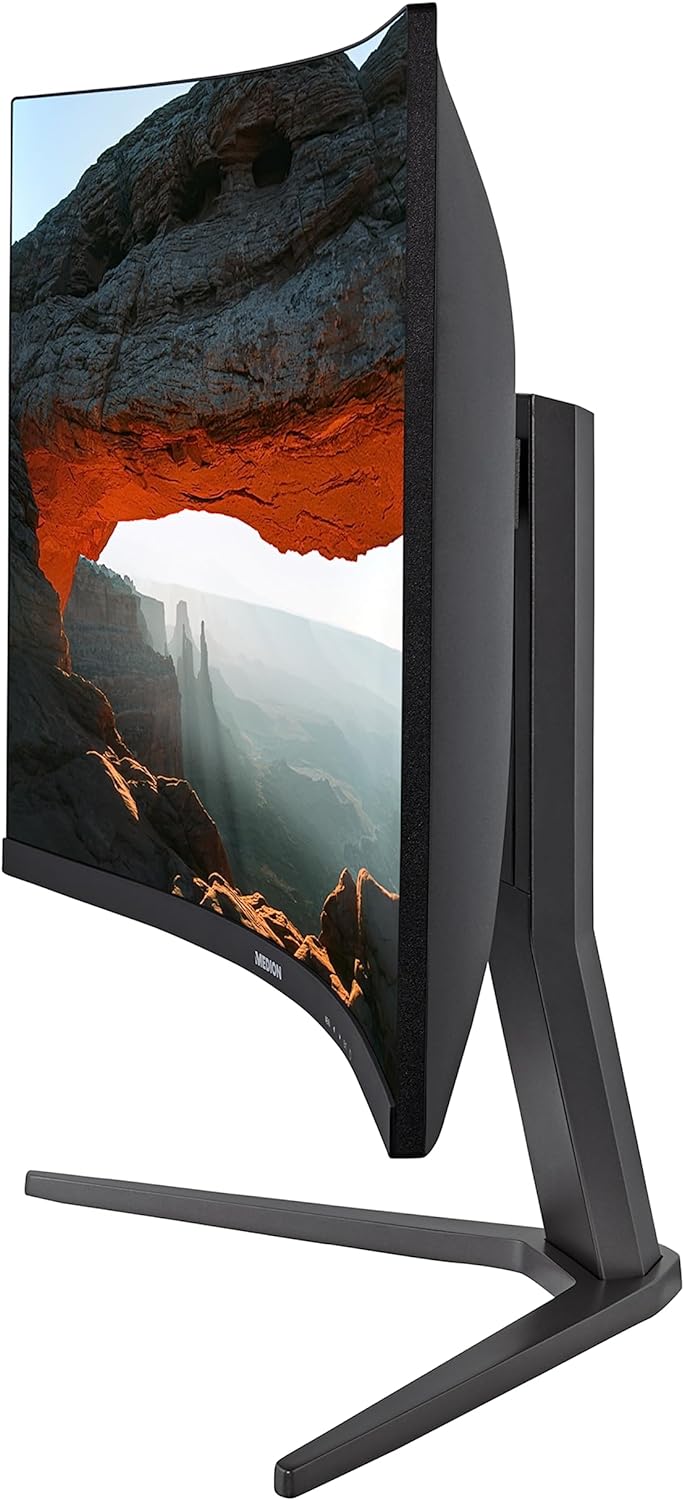 MEDION X52708 68,6 cm (27 Zoll) QHD Widescreen Curved Monitor (165Hz, 1440p, Adaptive Sync, 16:9, 1m