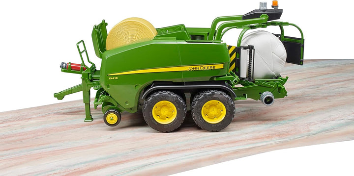bruder 02032 - John Deere Rundballen-Presswickelkombination C441R - 1:16 Bauernhof Landwirtschaft Tr