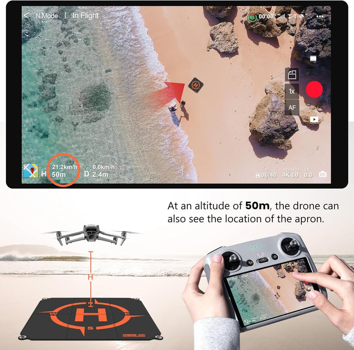 STARTRC Drohnen Landeplatz,50cm(19") Universal schnell faltbar Landeplattform für DJI Mavic Mini 2 /