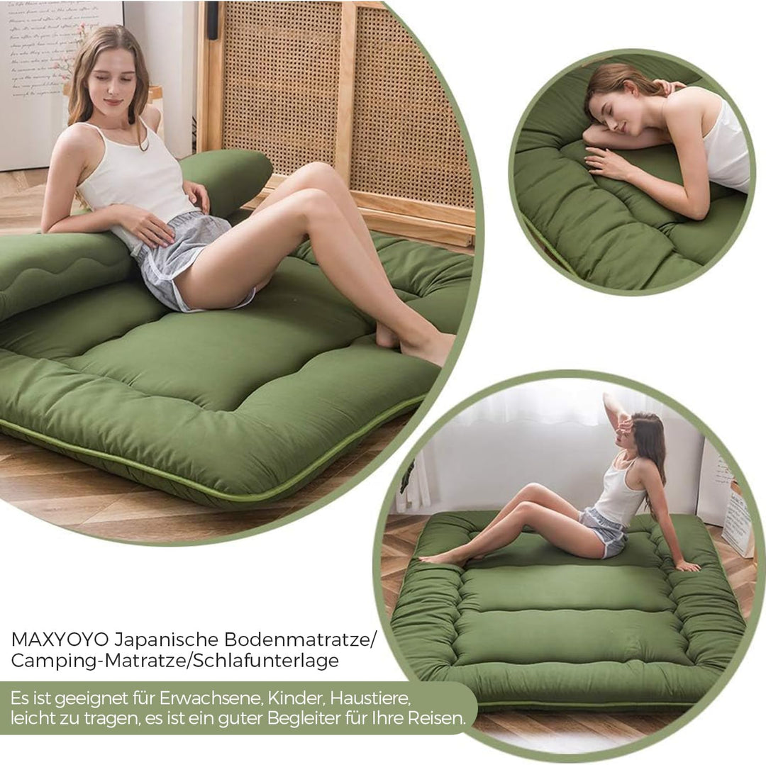 MAXYOYO Klappmatratze Futon Matratze Bodenmatratze Gepolsterte Japanische Tatami Gesteppte Bett, Dic