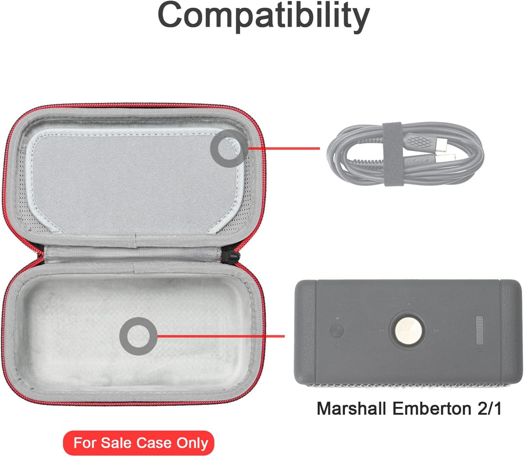 RLSOCO Tragetasche für Marshall Emberton II/Emberton III Bluetooth Tragbarer Lautsprecher