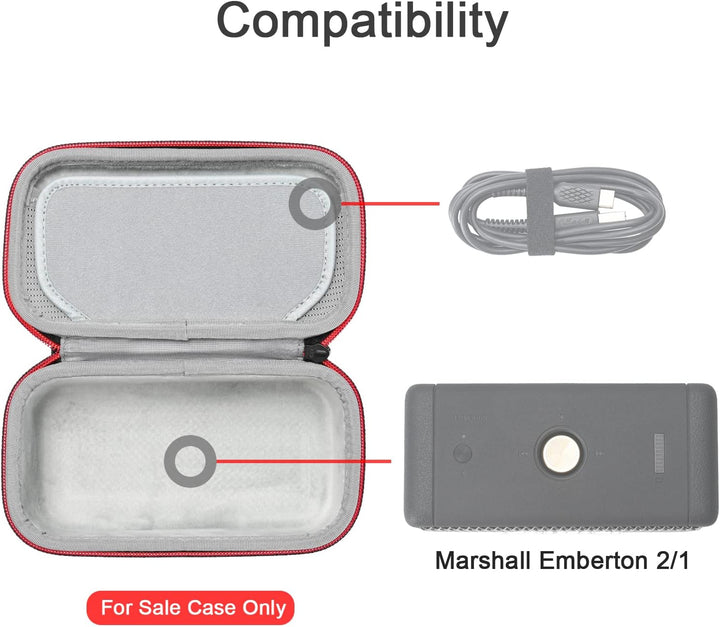 RLSOCO Tragetasche für Marshall Emberton II/Emberton III Bluetooth Tragbarer Lautsprecher
