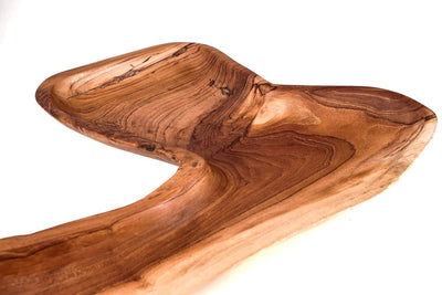 Windalf Grosse Holz Servierplatte LIZA 43 cm Buffetplatte Holzschale Serviertablett Brotplatte Handa
