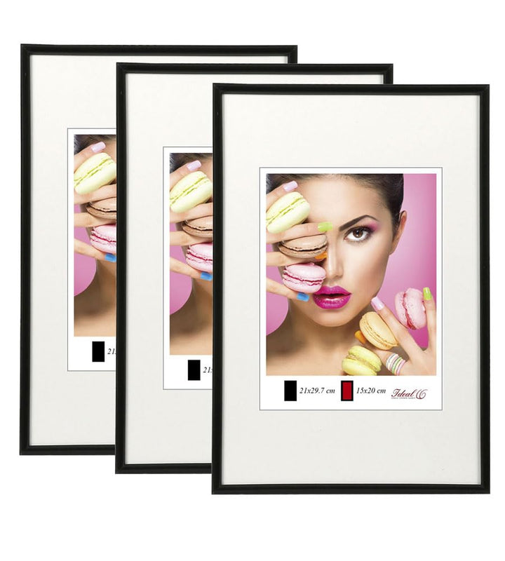 IDEAL TREND 2er 3er 5er Pack Photo Style Set Bilderrahmen Wanddeko Collage Poster Kunststoff Rahmen: