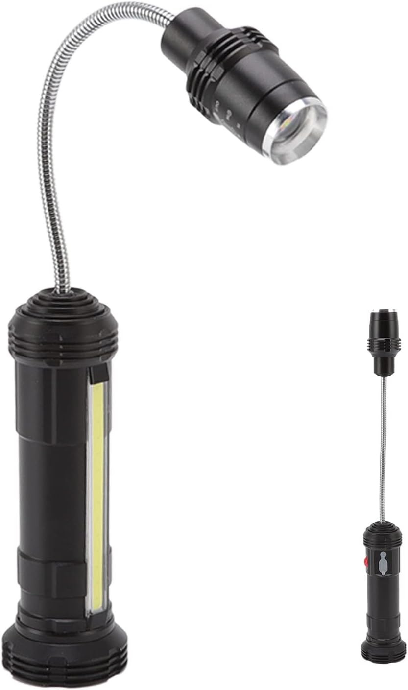 Grilllicht mit Seitenlampe, Flexibles Schwanenhals-Grilllicht, Magnetfuss, Wasser- und hitzebeständi