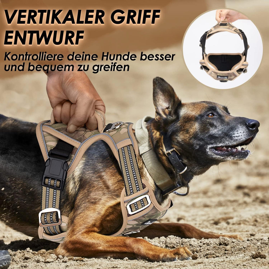 Eyein Hundegeschirr für Grosse Hunde, verstellbares atmungsaktives reflektierend, gepolstert und atm