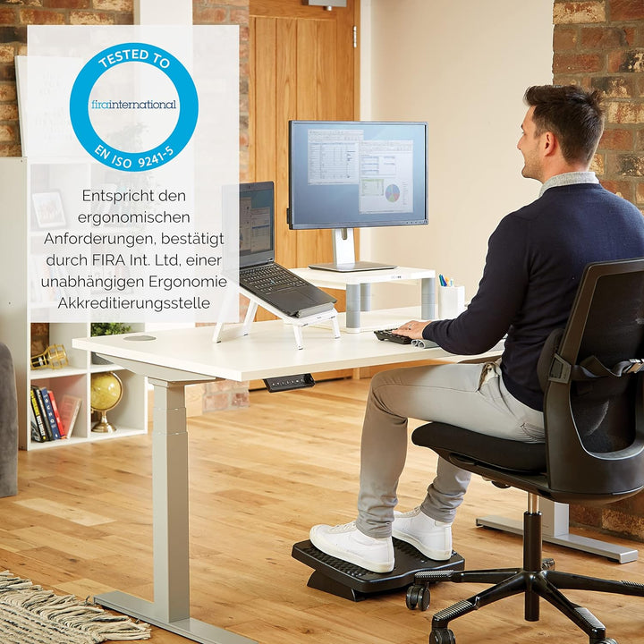 Fellowes Monitorständer Premium, höhenverstellbar in 5 Stufen, ergonomisch, sehr stabil für Monitore