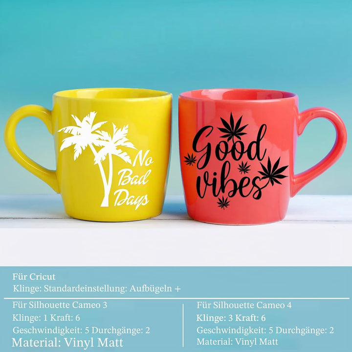 Vinylfolie Plotter, 72 PACK Permanentem Klebefolien, 30,5 x 30,5 cm iImagine Vinyl Selbstklebend Vin