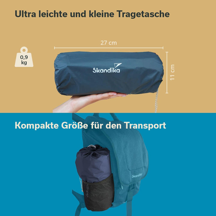 Skandika Isomatte Elite/Exclusive Air Single/Double | aufblasbare Matratze, kleines Packmass, leistu