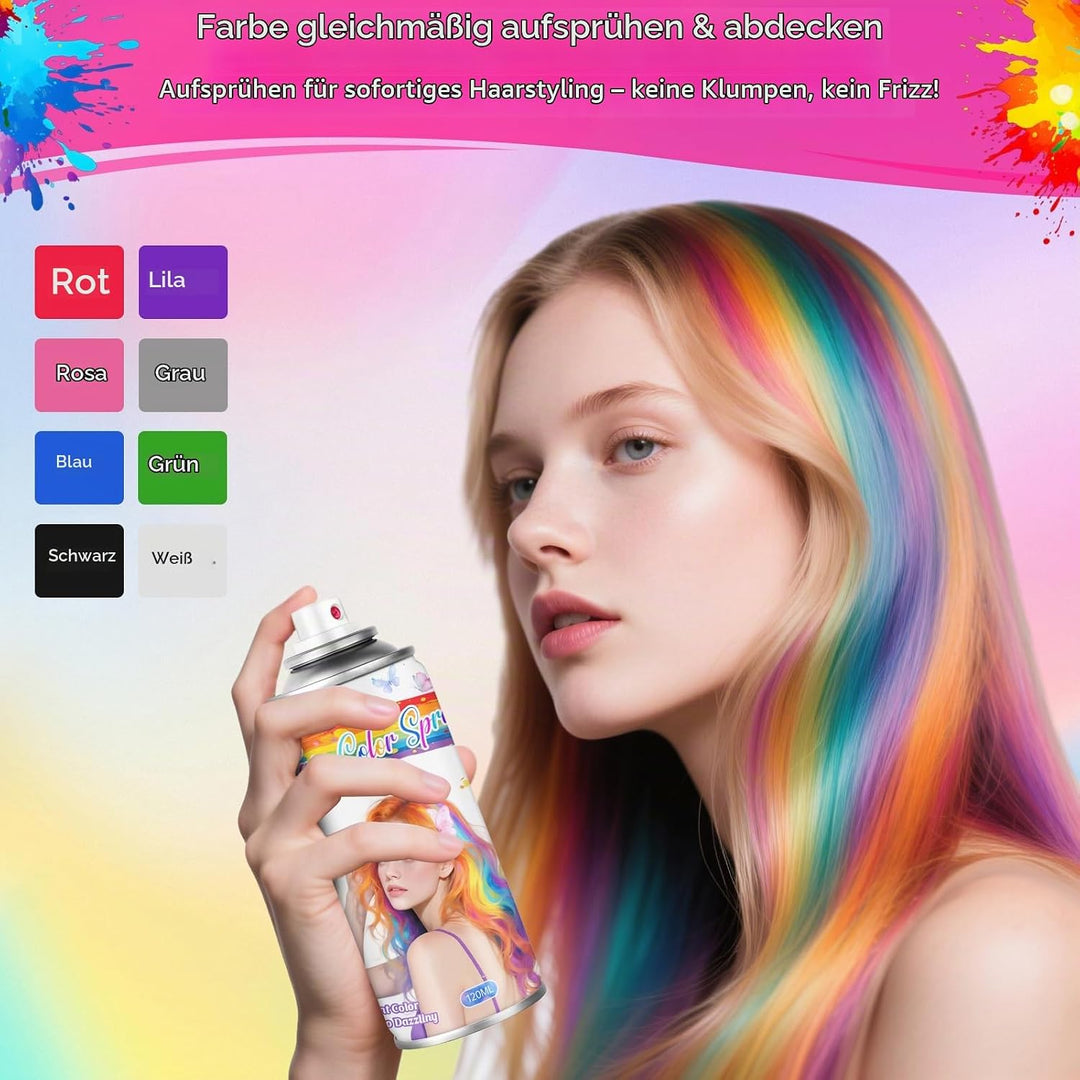 Lila Temporäres Haarfärbespray für Kinder &amp; Frauen - Waschbare Haarfarbe für Ansatzberichtigung, Nic