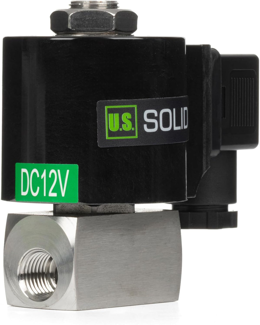 U.S. Solid 1/4 Zoll Hochdruck Magnetventil – 160 bar, Edelstahl, 12V DC, Hochtemperaturbeständig (-6