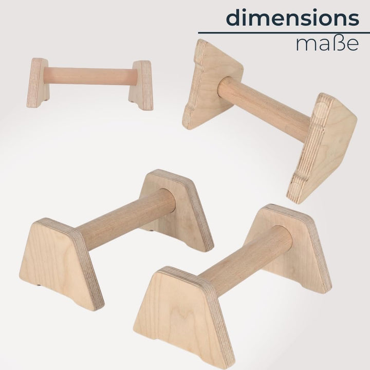 Push-Up Handles – Ergonomische Liegestützgriffe aus Holz für Calisthenics, Krafttraining & Yoga, sta