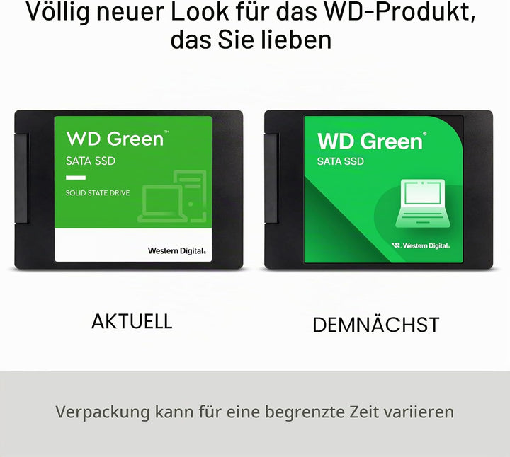 WD Green SATA SSD interne SSD 1 TB (2,5 Zoll Modul für den Einsatz in Laptops und Desktop PCs, SLC-C