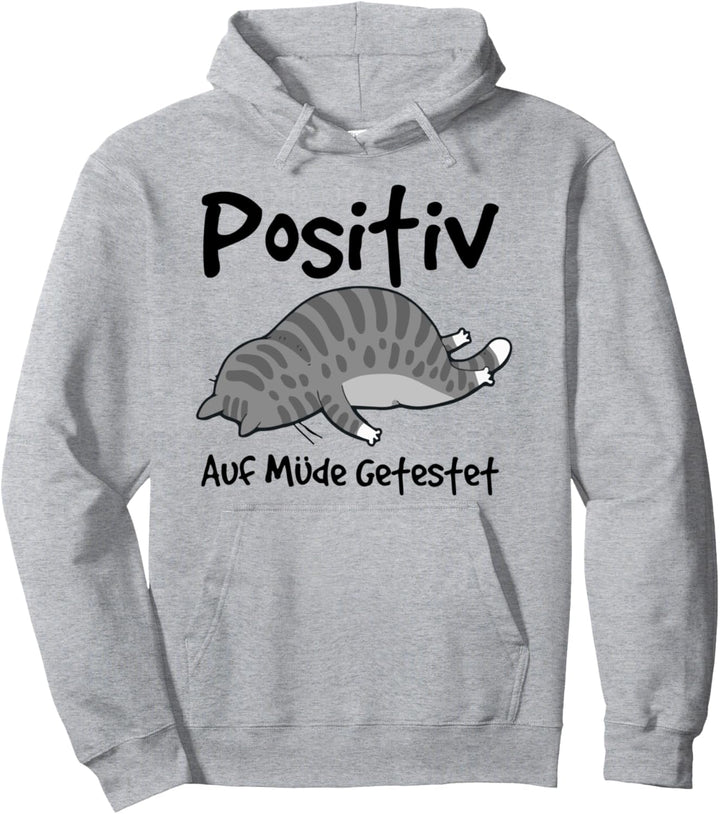 Positiv Auf Müde Getestet tshirt Fun Mieze Katze Schlafshirt Pullover Hoodie