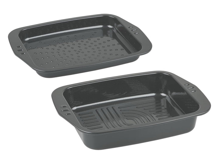 chg ECOpremium Aroma-Bräter mit Deckel Emaille 39 x 28 cm Backofen-Brattopf