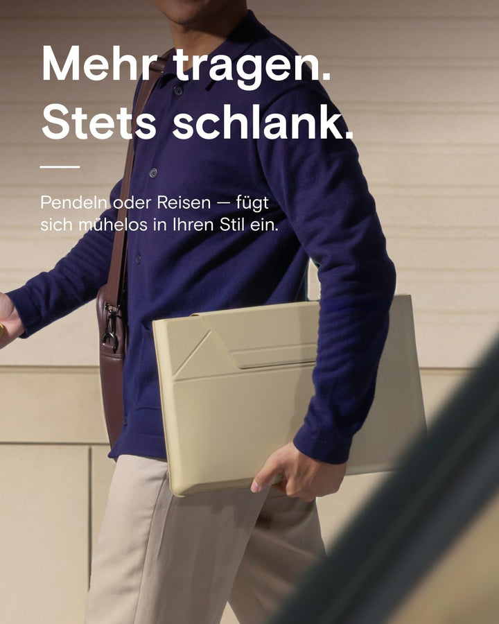 MOFT Laptoptasche Hülle & Laptop Ständer für 13,3 Zoll Laptop, Vegan Leder Laptoptasche mit Erweiter