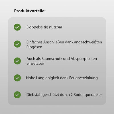 Fahrradanlehnbügel zum Einbetonieren ca. 780 mm breit Fahrradständer Anlehnbügel Anlehnständer Polle