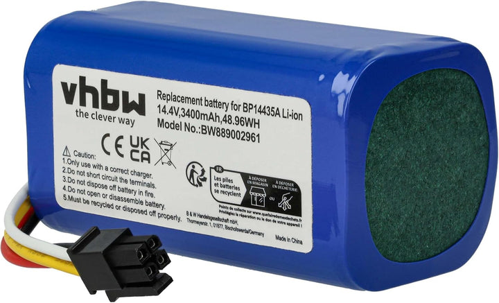 vhbw 1x Akku Ersatz für Samsung DJ81-00171A für Saugroboter (3400 mAh, 14,4 V, Li-Ion)