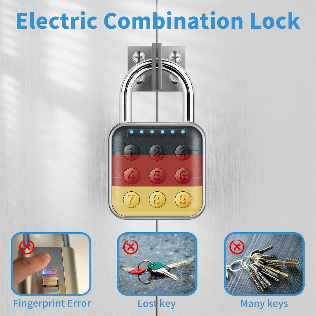Zahlenschloss, Zahlenschloss für Spind, Schliessfachschloss & Gym Locker Lock - Hohe Sicherheit, ein