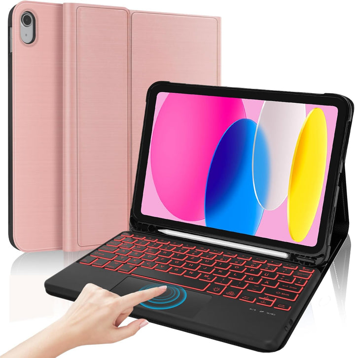 AVNICUD Tastatur für iPad 10 Generation 2022 10.9"/A16 11 Generation 2025 mit Touchpad, Hülle mit Ta
