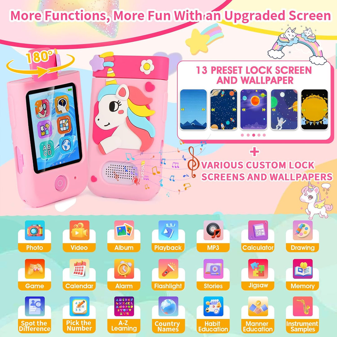 ARNSSIEN Kinderkamera,Kinder Handy Smartphone,2.8&