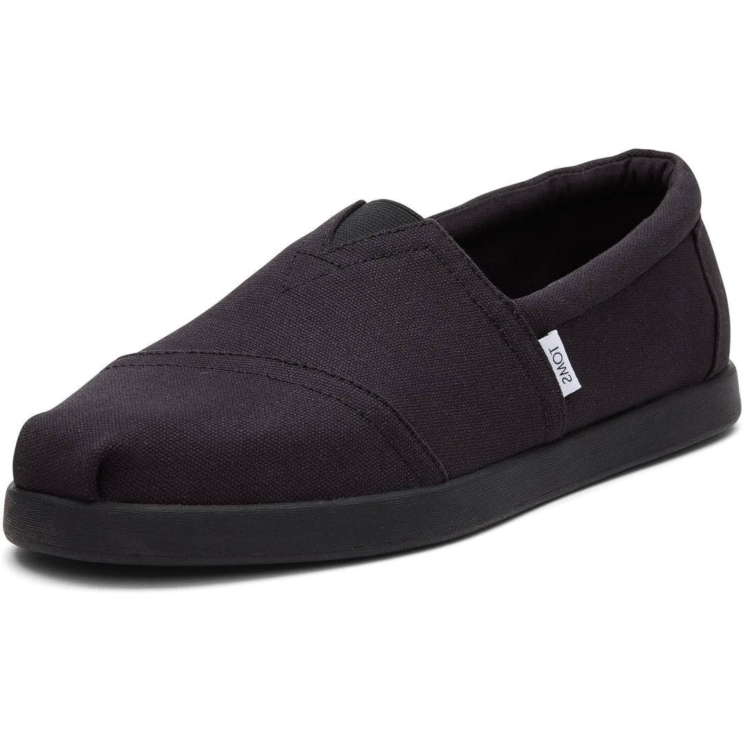 TOMS Herren Alp FWD Flacher Slipper 40.5 EU Black Black Recycled Cotton Canvas, 40.5 EU Black Black