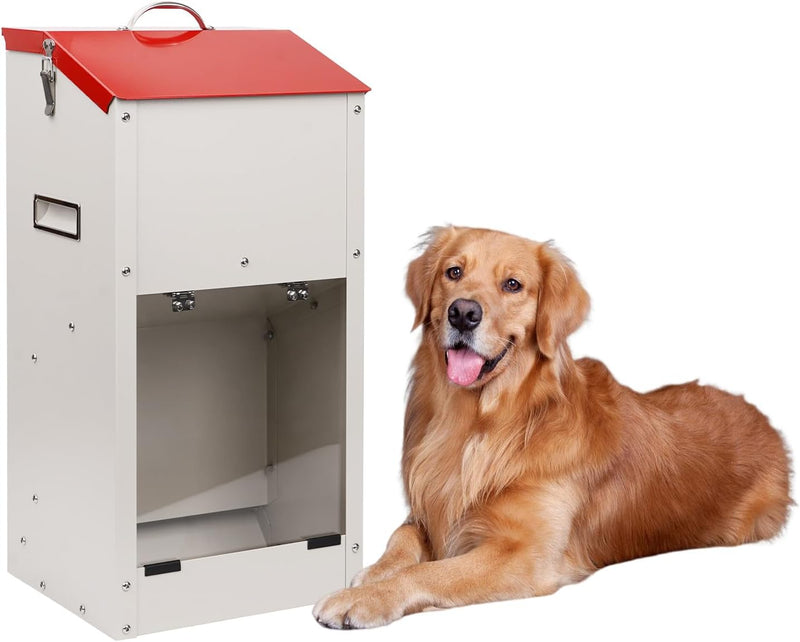 Verzinkte Automatische Hundefutterspender für Grosse Hunde, 11KG Outdoor Haustiere Futterspender Sch