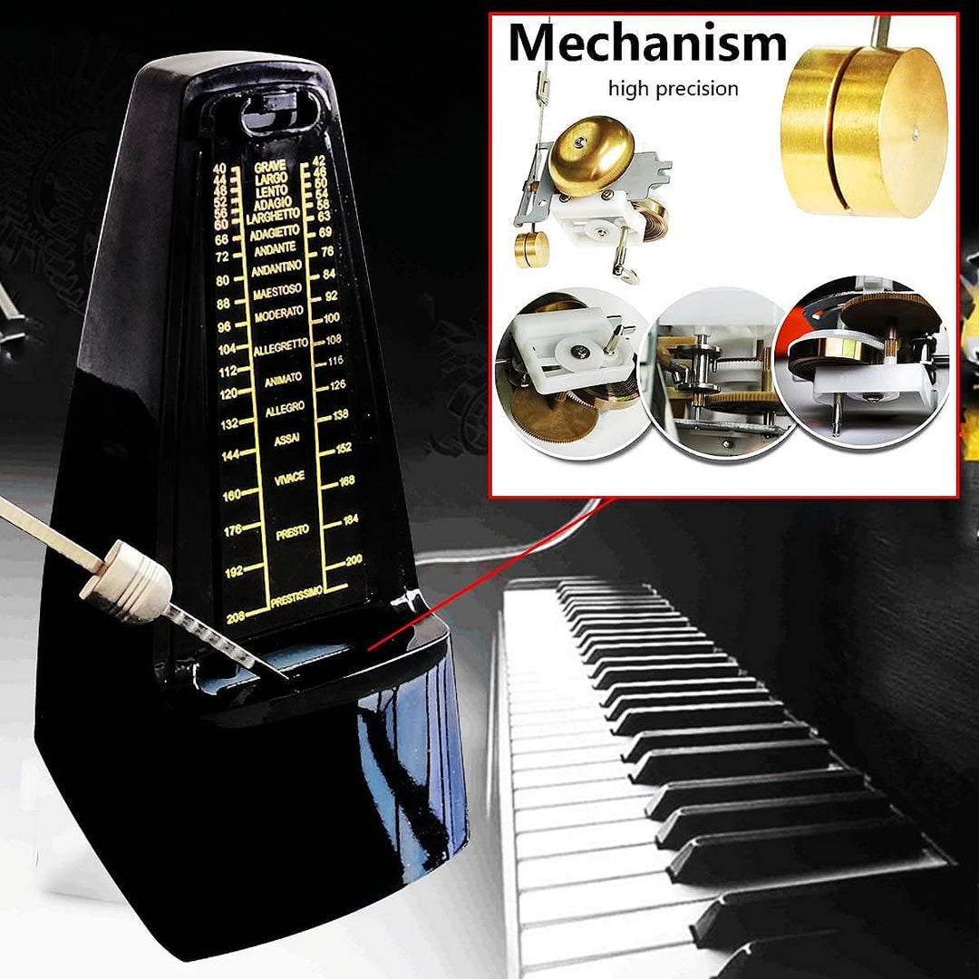 SOLO Mechanisches Metronom mit Akzentglocke, Präziser Takt und Kräftiger Klang, geeignet für Klavier