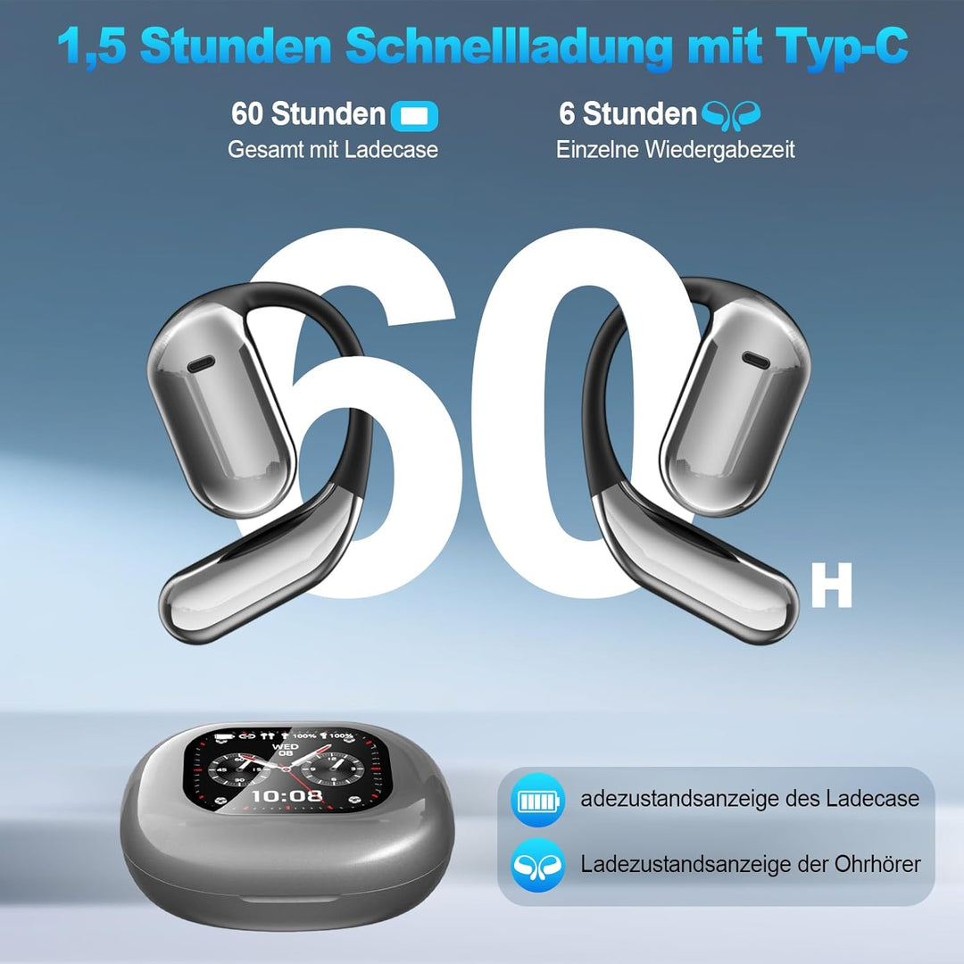 Ki Übersetzungs Kopfhörer mit Touch LCD-Touchscreen, Übersetzungskopfhörer mit Echtzeit Übersetzung,