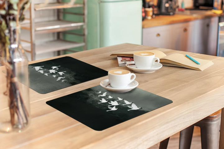 KitchenYeah© Platzsets Abwaschbar 6-Teilig 45x30 cm Tischsets Platzdeckchen Platzset Unterlage Tisch