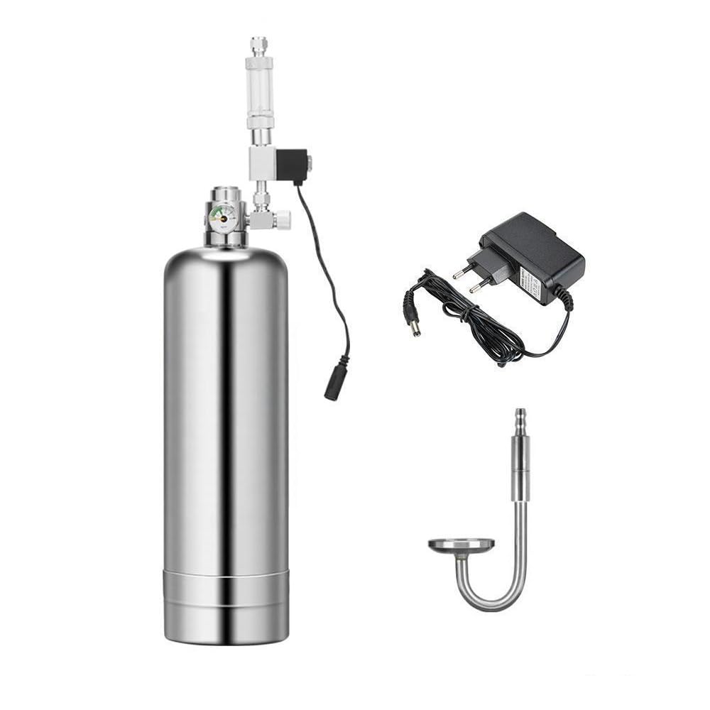 Ailgely 5L CO2-Generator-System-Kit für Doppel Aquarium CO2-Edelstahl-Zylinder-Generator-System mit