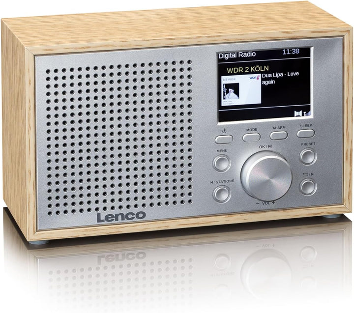 Lenco DAR-017 DAB+ Radio – kompaktes DAB+ Radio mit Bluetooth 5.0 - Senderspeicher - FM Empfänger -