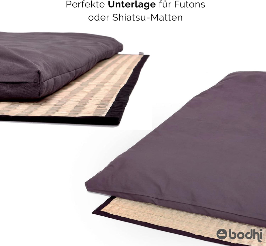 Bodhi Tatami Rollmatte | Japan-Stil | Nachhaltige Goza Matte aus haltbarem Igusa-Gras | Mit Baumwoll
