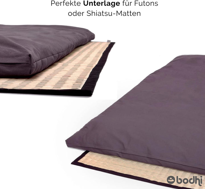 Bodhi Tatami Rollmatte | Japan-Stil | Nachhaltige Goza Matte aus haltbarem Igusa-Gras | Mit Baumwoll