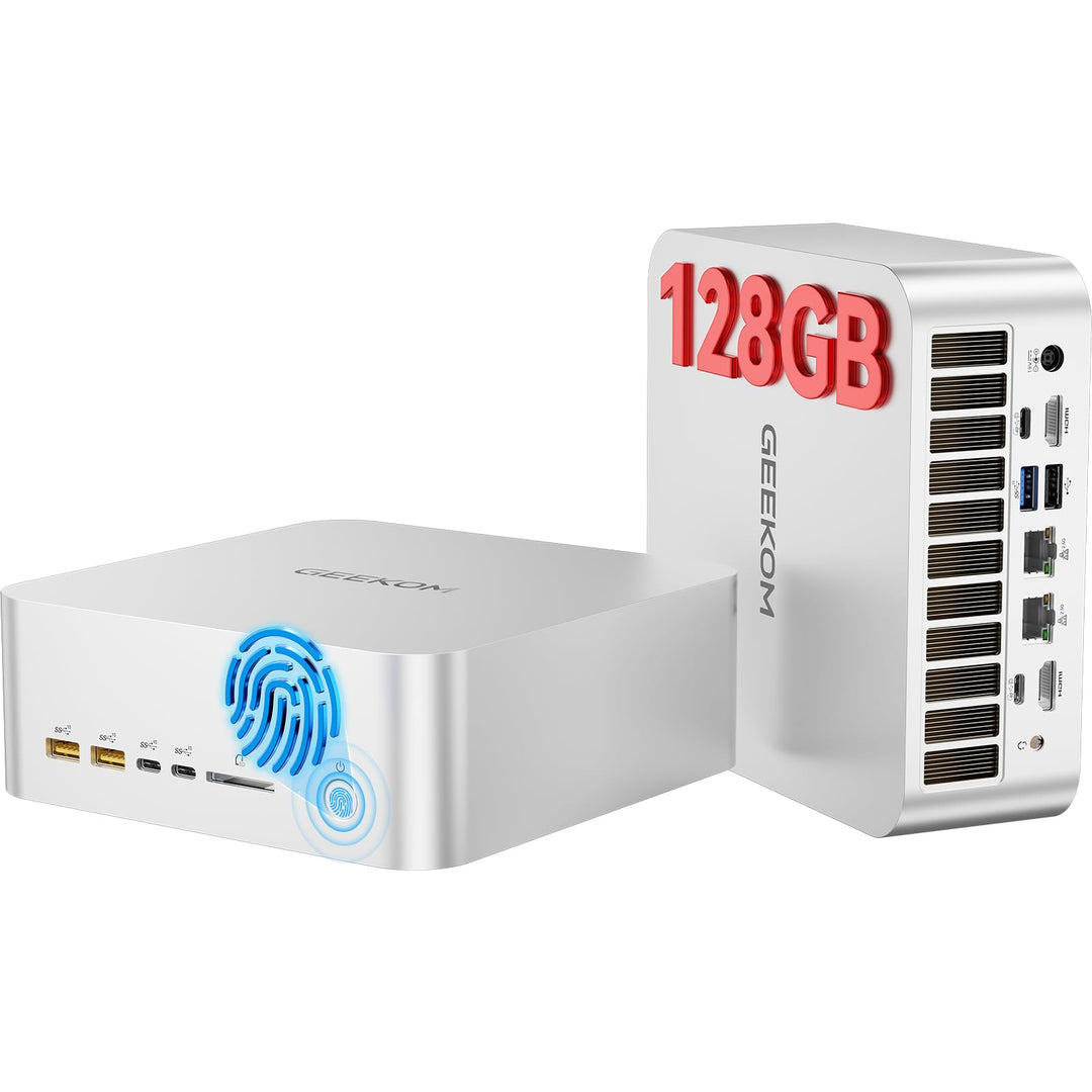 GEEKOM A9 Mega Mini PC, mit AMD Ryzen AI Max+ 395, 128GB RAM, 2TB PCIe 4.0 SSD, Verbesserte Kühlung