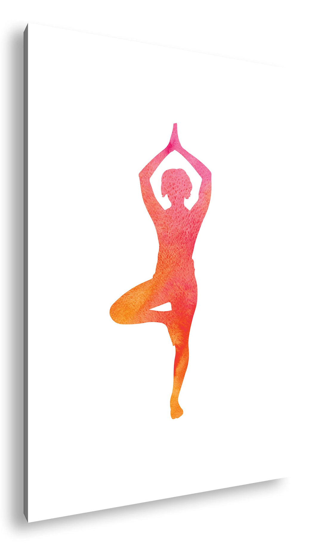deyoli Yoga-Pose-Illustration Format:75x50 cm als Leinwandbild, Motiv fertig gerahmt auf Echtholzrah