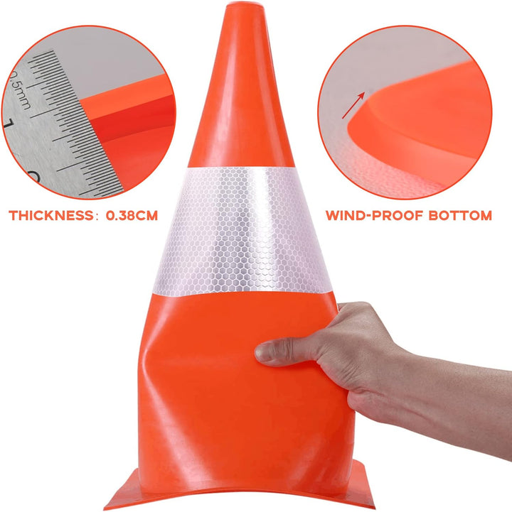 Warnkegel 30cm,4 Stück Verkehrshütchen Markierungshütchen,stapelbar Warnleitkegel Leitkegeln,Verkehr