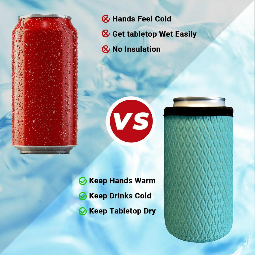 6 x 500ml/16oz Can Dosenkühler, Isolierte Neopren Dosenkühle für Bierflasche, Wiederverwendbar Rutsc