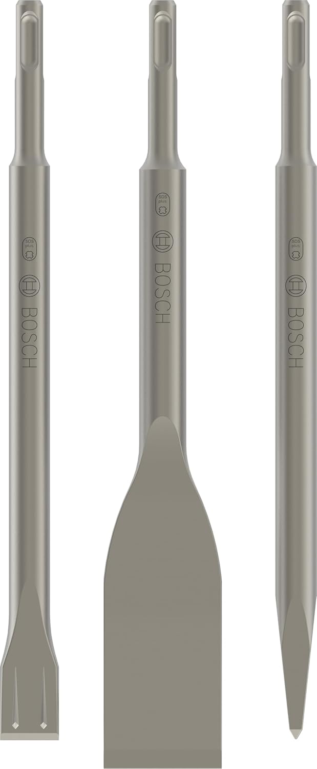 Bosch 3x PRO SDS plus-5C Meissel-Set, 3-tlg. (für Beton, Ziegelstein, Ø mm, Professional Zubehör Boh