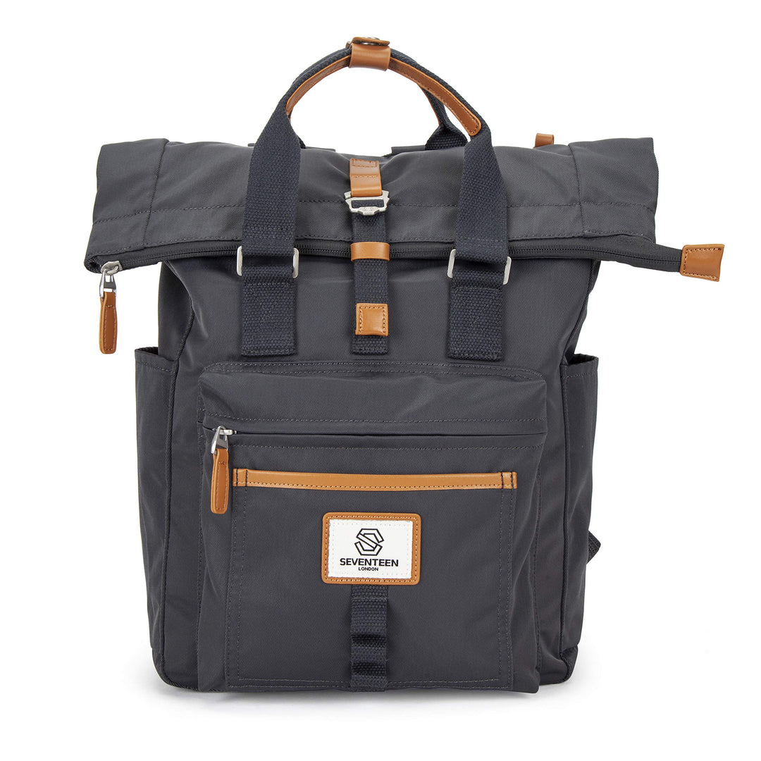 SEVENTEEN LONDON – Moderner und stilvoller ‘Canary Wharf’ Rucksack mit einem klassischen gefalteten