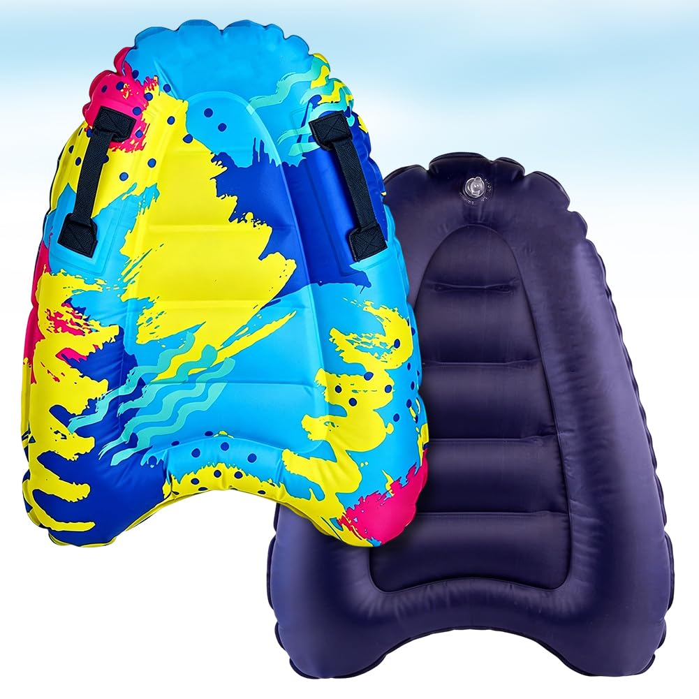 Bodyboard Aufblasbar, Aufblasbares Surfbrett, Tragbares Bodyboard Kinder mit Griffen, Aufblasbares S