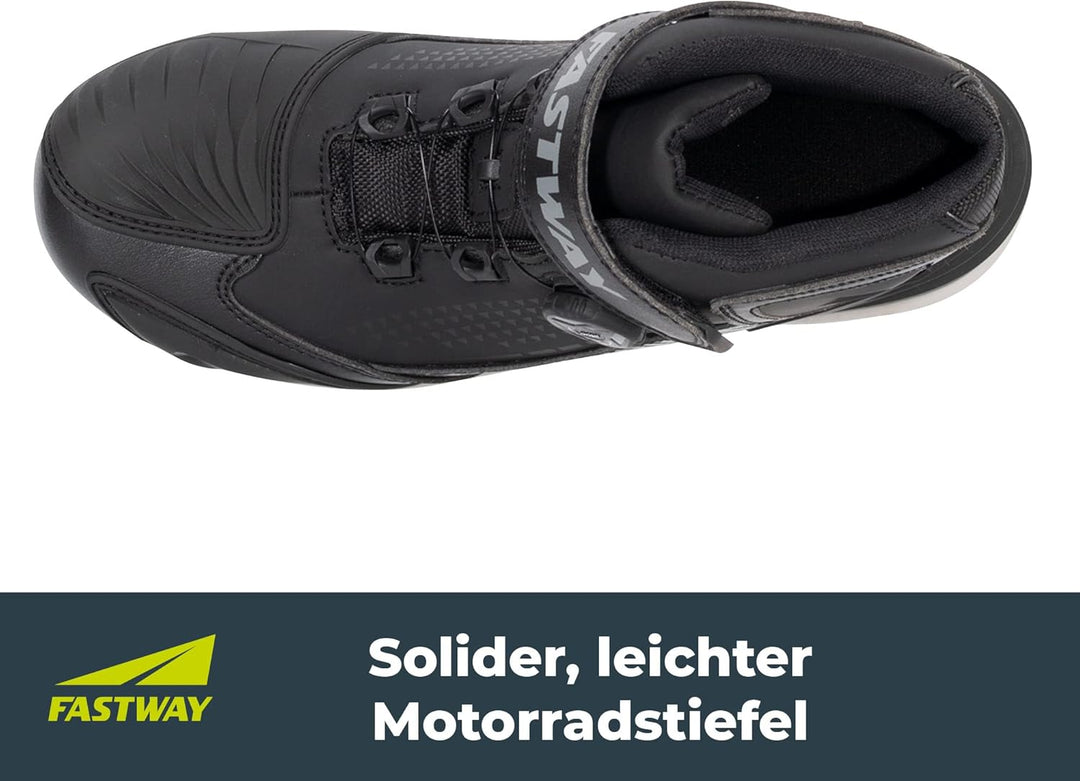 FAST WAY City 1 Motorrad Schuhe Herren & Damen, CE Zertifizierte Motorradschuhe, Motorradstiefel mit