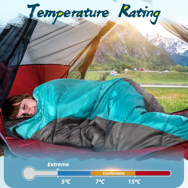 Bessport Schlafsack Outdoor Mumienschlafsack 3 Saison Klein und Ultraleicht Erwachsene Schlafsack Wa