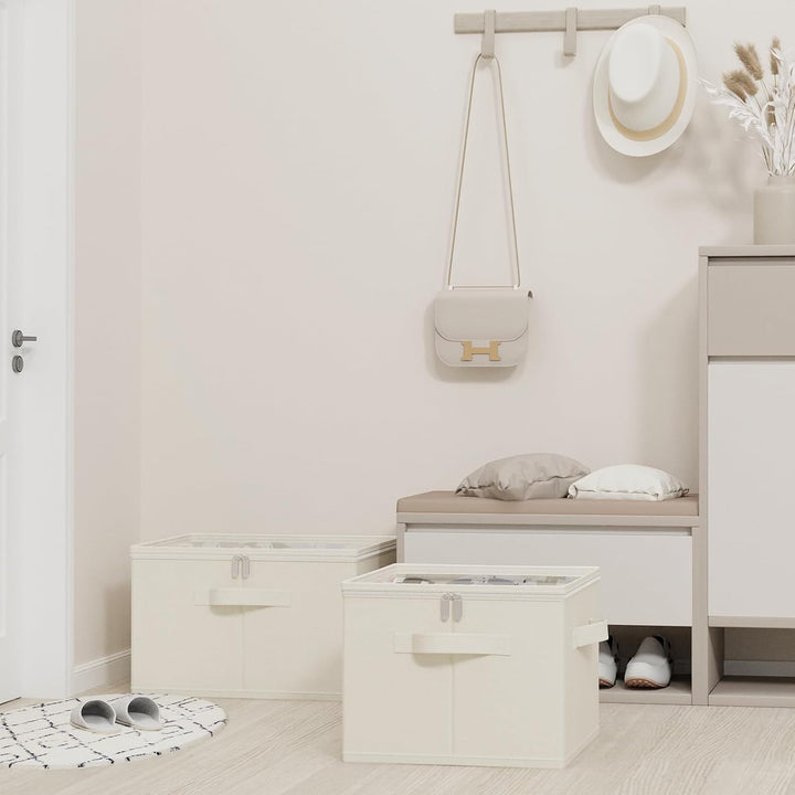 Schuhorganizer für Closet, Passt 16 Paare, Schuhe Organizer mit Durchsichtigem Deckel, Starke Aufbew