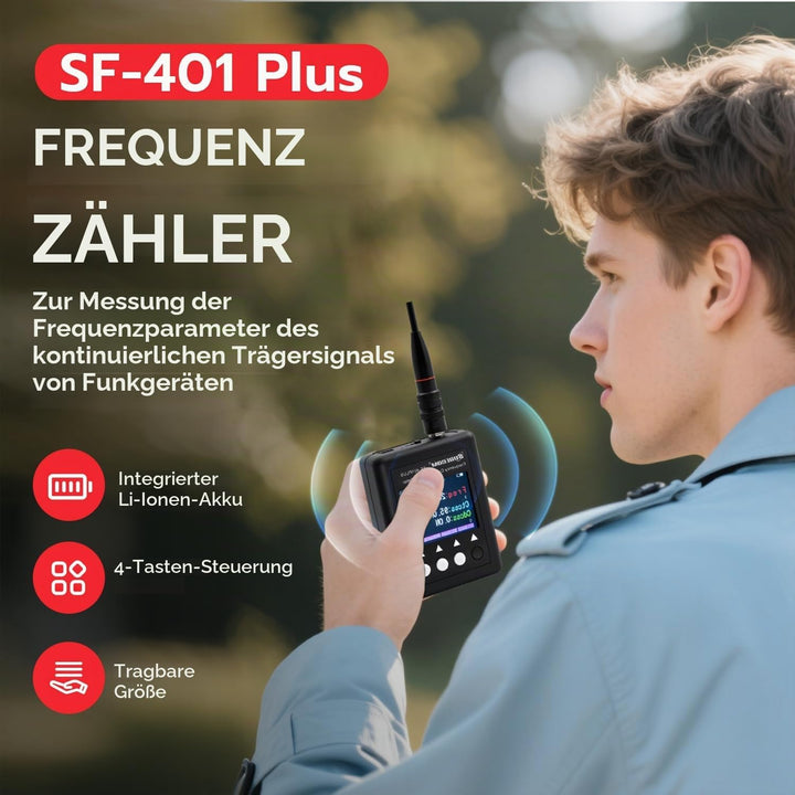 Gam3Gear Surecom SF401 Plus 27Mhz-3000Mhz tragbares Funk-Frequenzzähler-Messgerät mit CTCCSS DCS-Dec