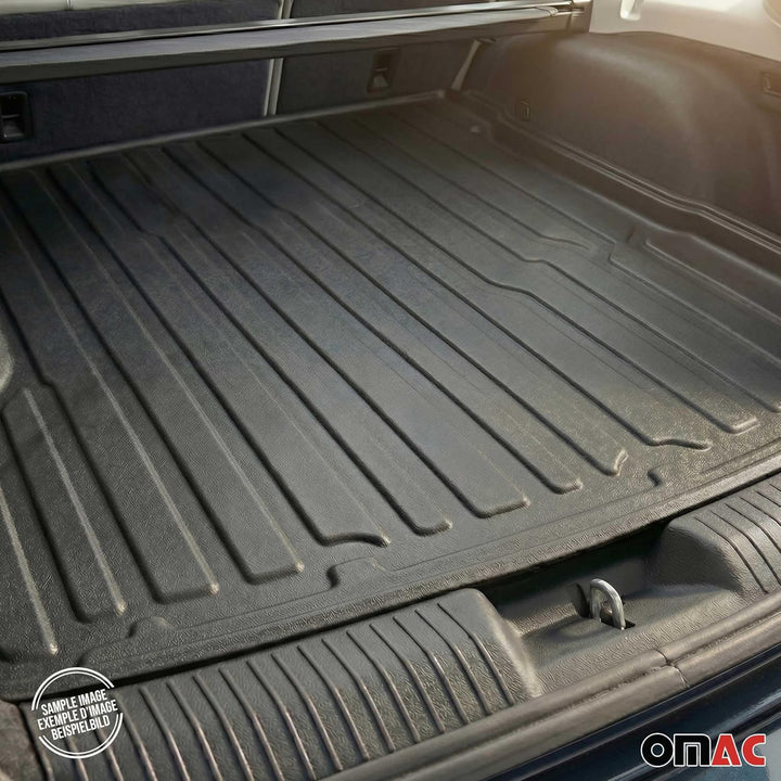 OMAC Kofferraumwanne Laderaumwanne kompatibel mit FIAT 500L 2013-2018 Gummi TPE Schwarz Kofferraumwa