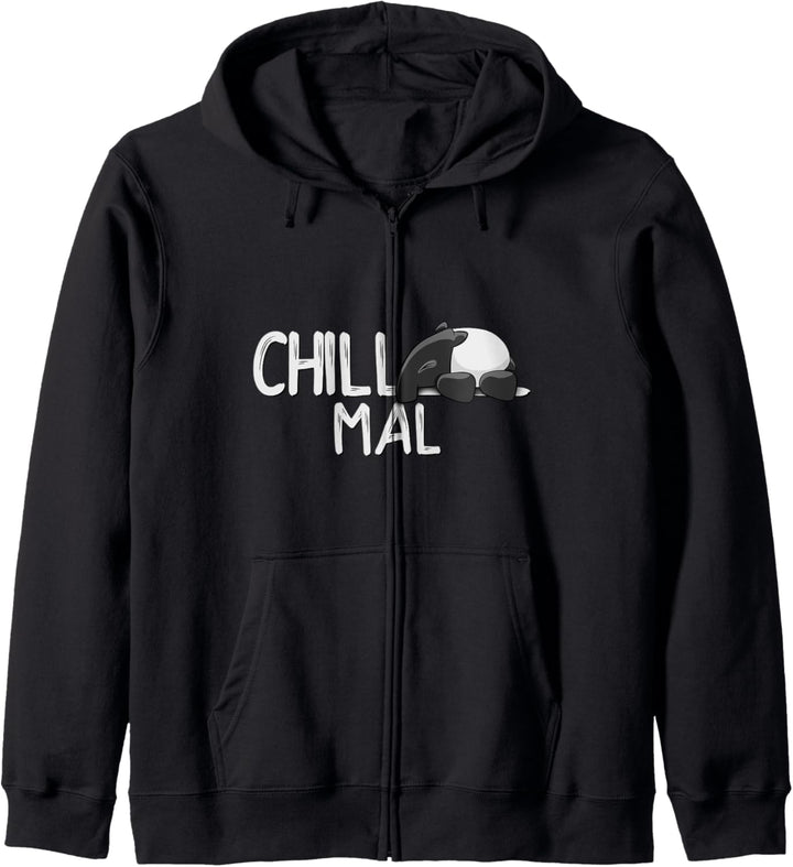 Chill Mal Dein Leben Kawaii Tapir Zen Schlaf Kapuzenjacke