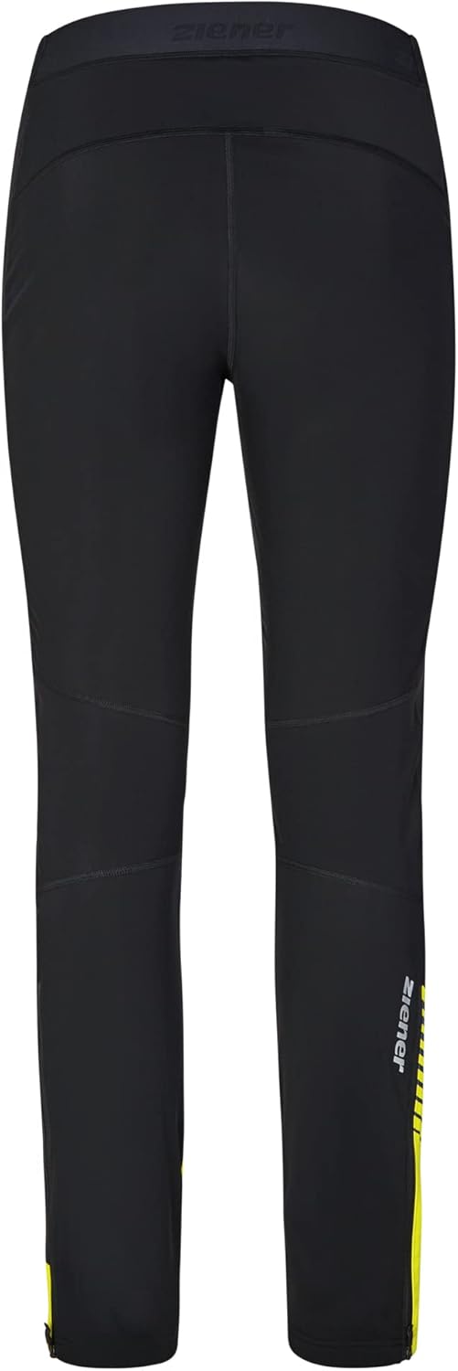 Ziener Herren Softshell-Hose, Langlauf-Tight | Winddicht, elastisch, PFC frei Nataniel 46 Black.bitt