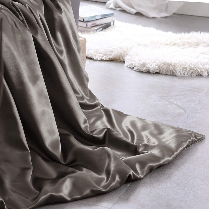 THXSILK Seidenbettwäsche Set 2 teilig, Bettbezug 155 x 220 cm und 80 x 80 cm Kissenbezug, Hypoallerg